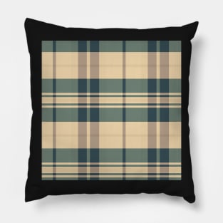 Autumn Aesthetic Arable 2 Hand Drawn Textured Plaid Pattern Pillow