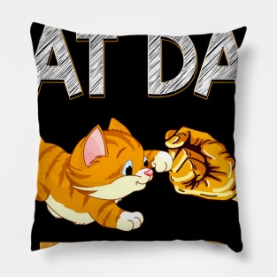 Best Cat Dad Ever Paw Fist Bump Pillow