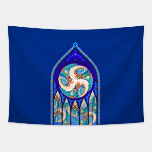 Celtic stained glass window Tapestry