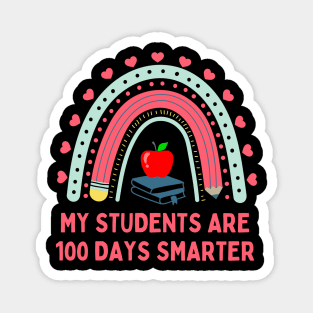 MY STUDENTS ARE 100 DAYS SMARTER CUTE BOHO RAINBOW TEACHERS Magnet