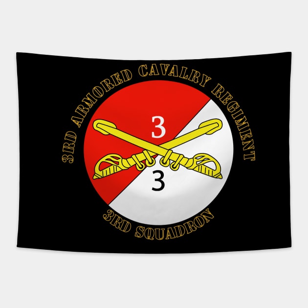 3rd Squadron - 3rd Armored Cavalry Regiment with Text Tapestry by twix123844