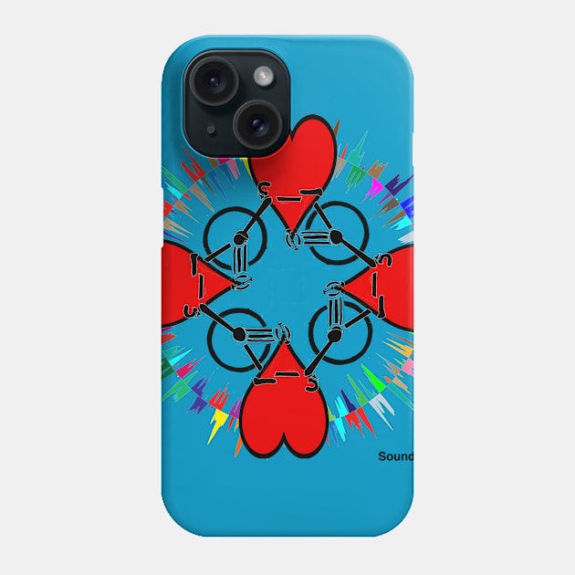 Sound Bike DC - Rainbow Waves Phone Case by danlesh