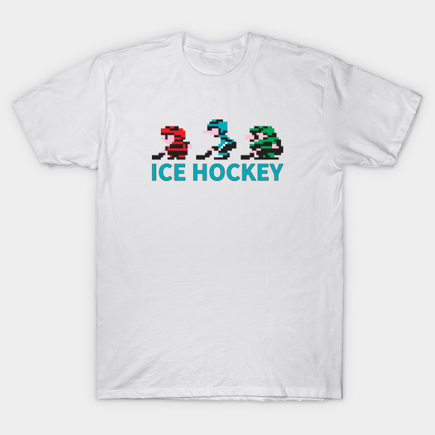 8-bit Ice Hockey Guys - Nintendo - T-Shirt | TeePublic
