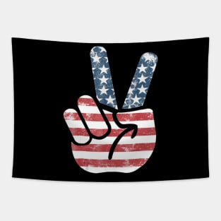 'Peace Flag Sign' Awesome July 4th Freedom Tapestry