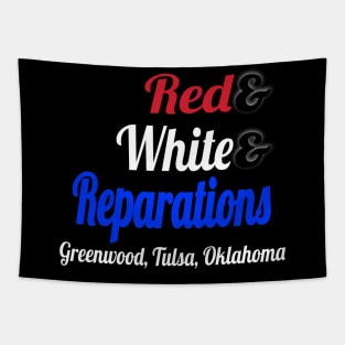 Red& White& Reparations Tapestry