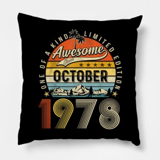 Awesome Since November 1978 Vintage 45th Birthday Pillow