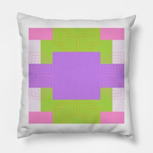 Purple & Green abstract Pillow