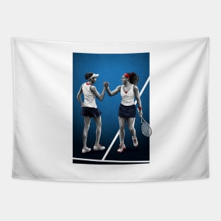 Serena & Venus Williams Tennis Artwork Tapestry