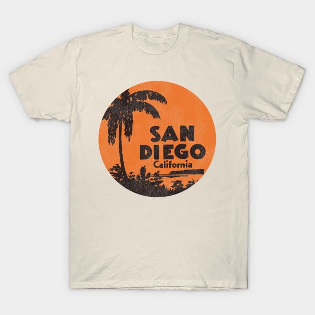 darklordpug San Diego California Vintage Travel Souvenir T-Shirt