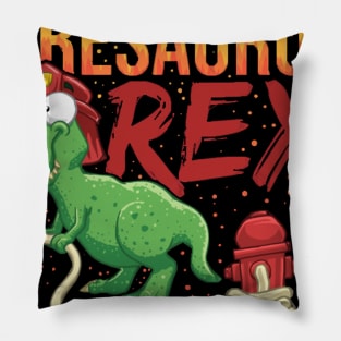 Firesaurus T Rex Kids Firefighter Dinosaur Fireman Boys Pillow