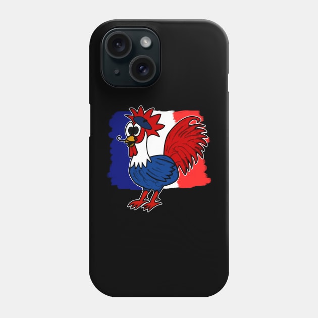 Bastille Day 14 July French Gallic Rooster Funny Phone Case by doodlerob