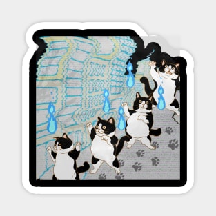 Spooky Ritual Cat Dancing - Halloween Edition Magnet