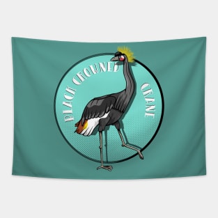 Black Crowned Crane Tapestry