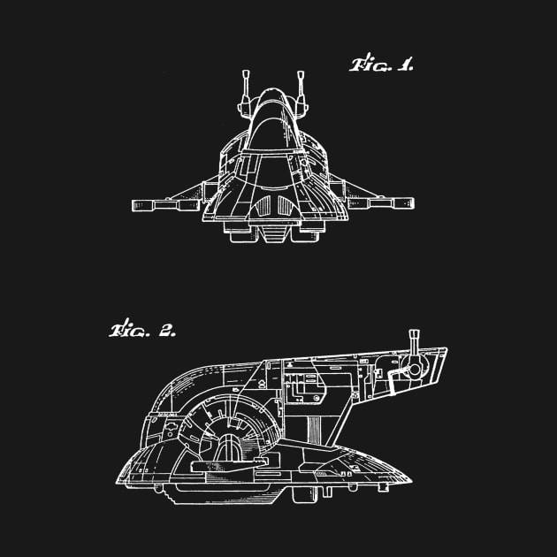 Toy Spaceship Vintage Patent Drawing by TheYoungDesigns