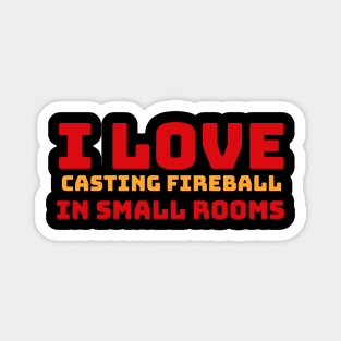 I love casting fireball in small rooms Magnet