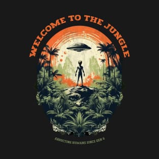 Retro Alien Abduction: Genesis 6 - Peru Jungle - Alien Jungle Watchers T-Shirt