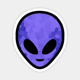 BLUE Alien Head Magnet