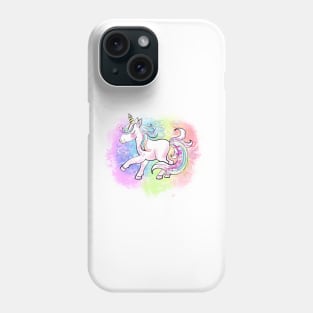 Fairy unicorn with rainbow T shirt Phone Case