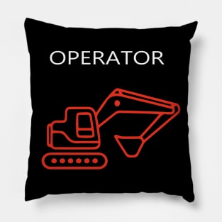 excavator operator heavy equipment driver Pillow