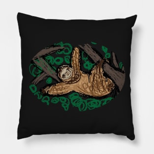 Sloth Artwork Pillow