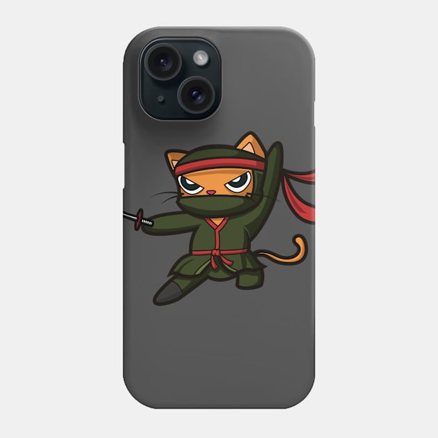 Ninja Kitten! Phone Case by NexusGear