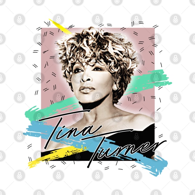 Tina Turner 1980s Style Retro Fan Art Design by DankFutura