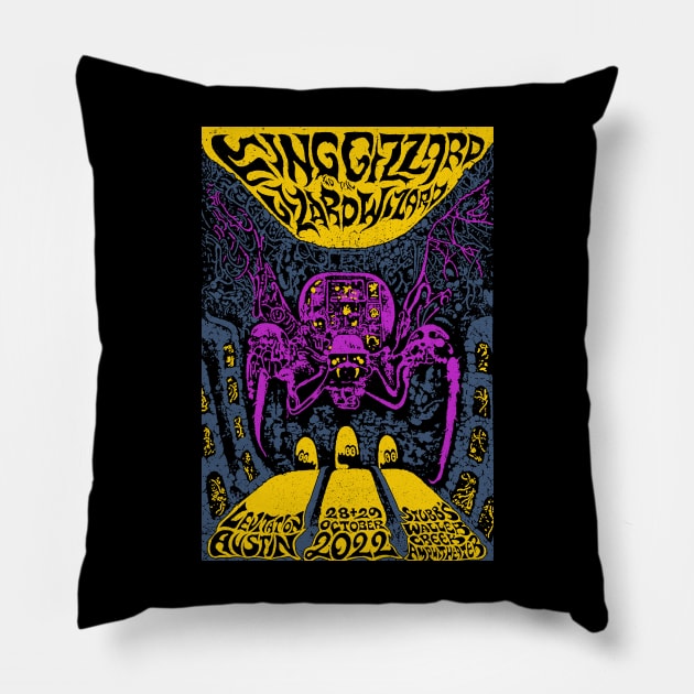 King Gizzard & Lizard Wizard Spider Pillow by demarsi anarsak