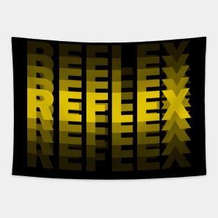 REFLEX - YELLOW text with blur Tapestry