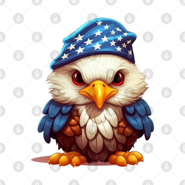 4th of July Baby Bald Eagle #6 by Chromatic Fusion Studio