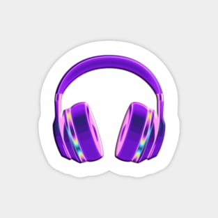 Dark Purple Holo Headphones Magnet