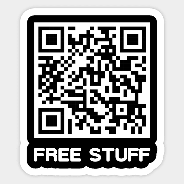 Rick Roll QR Code Square Sticker