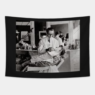 Barber Shop, 1923. Vintage Photo Tapestry