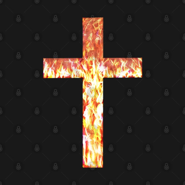 Fire Cross Christian Gift. by CreativeJourney