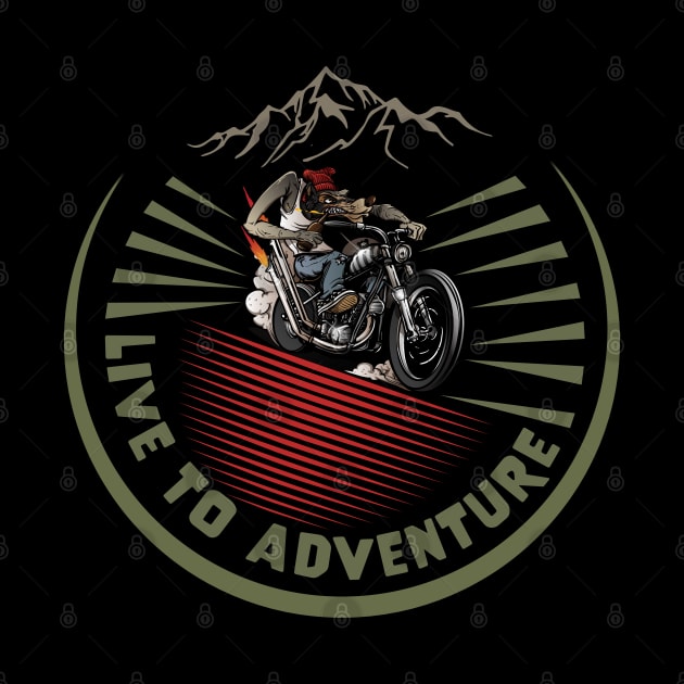 Live to adventure wolf by Wolf Clothing Co