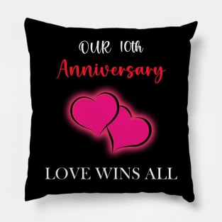 10th Anniversary Gift Couple Pillow