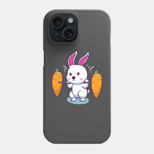 Rabbit Lifting Carrots Barbell Phone Case