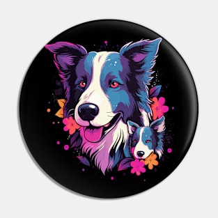 Border Collie Mothers Day Pin