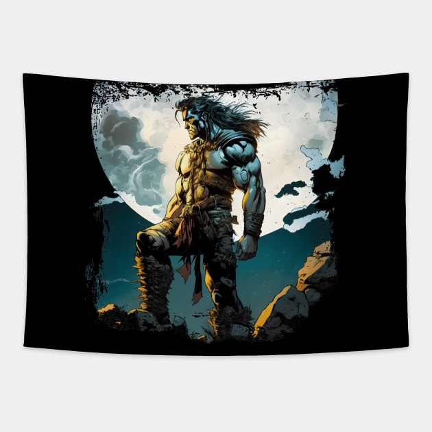 Shadow Man BRZRKR (Berserker) Tapestry by MLArtifex