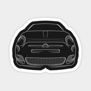 Fiat 500 - front stencil, white Magnet