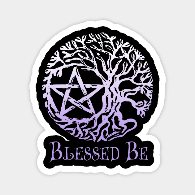 Wiccan & Pagan Sacred Gifts Nature Twigs Pentacle Tree of Life Blessed Be Magnet by BeesEz