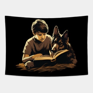 I Look Better Bent Over A Book - Dog Lovers Edition Tapestry