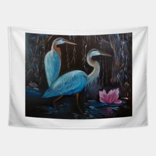 Heron Plumage Tapestry