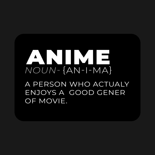 Trendy Anime Definition Text Design by Graphics King