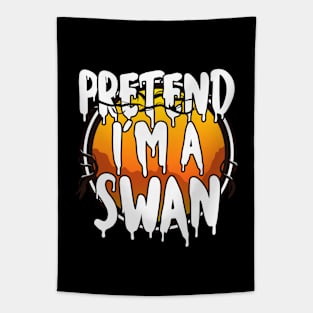 Pretend I'm A Swan Halloween 2021 Costume Halloween Scary, Horror, Happy Halloween Day 2021 Tapestry