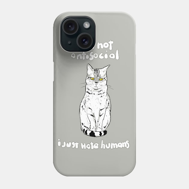 not social Phone Case by kharmazero