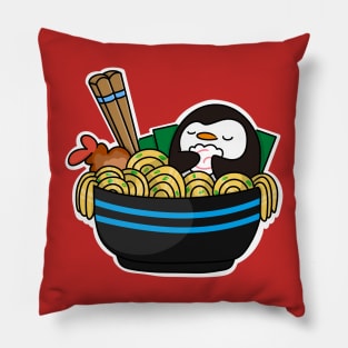 Penguin Ramen (one) Pillow