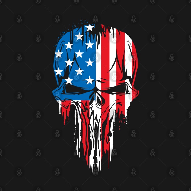 Skull USA flag by Doswork