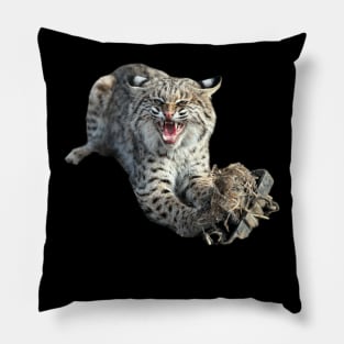 Bobcat caught in trap Pillow