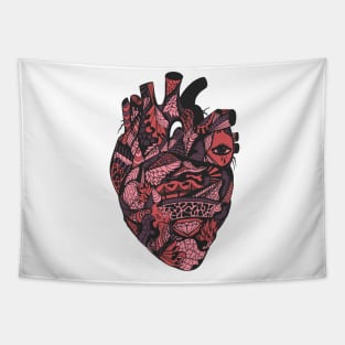 Transparent Heart Tapestry