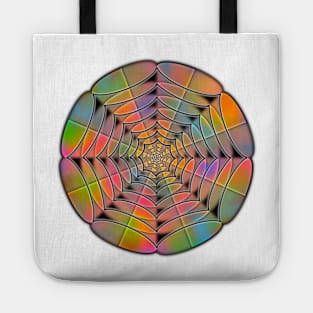 Sound Waves Mandala - Intricate Digital Illustration, Colorful Vibrant and Eye-catching Design, Perfect gift idea for printing on shirts, wall art, home decor, stationary, phone cases and more. Tote